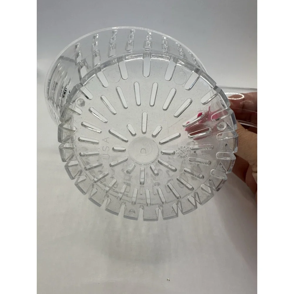 Pampered Chef Easy Read 3 Cup Measuring Colander #2324 Strainer Clear Plastic